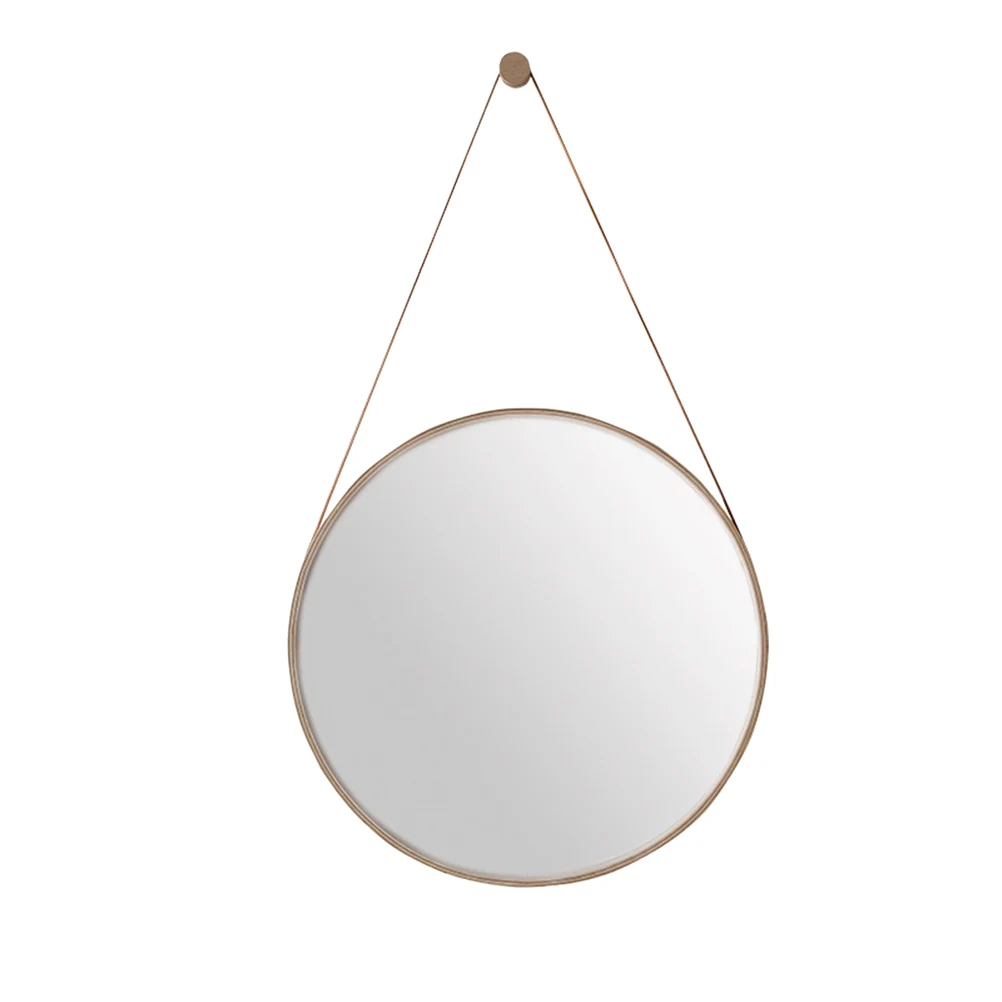 

1 Pc 20CM European Round Creative Makeup Mirror Hanging Mirror Modern Framed Round Mirror for Bedroom Cruise Bathroom (Gold)