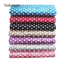 20CM*34CM Polka Dots Glitter Fabric Faux Leather Sheets For Bows Handmade Decoration Crafts Materials Bag Shoes Accessories