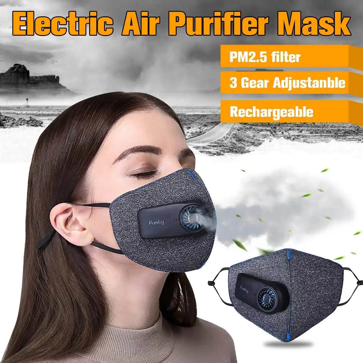 Xiaomi Mask With Fan Protective Outdoor Air Breathing Purifier, Anti