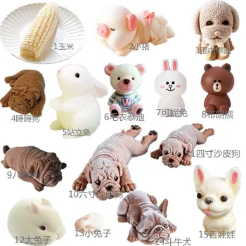 

Net Red Shar Pei Mousse Silica Gel Rabbit Teddy Bear Wei Jin Gou Bulldog Chihuahua Corn Mousse Silicone Mold