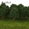 MagiDeal 20Pcs/Pack Dark Green Model Trees N Scale Train Park Railroad Railway Layout Wargame Scenery Scene Diorama Toys 7.5cm 2