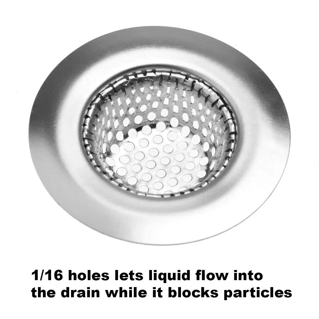 LICG-4 Pack - 2.25 Inch Top / 1 Inch Basket, Stainless Steel Bathroom Sink, Utility, Slop, Kitchen And Lavatory Sink Drain Str
