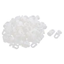 Plastic Rail Curtain Conveyor Hook Rollers 20mm Length 60 Pc White