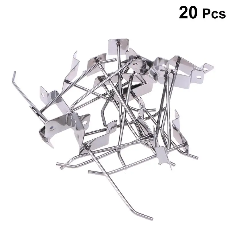 20Pcs Retail Store Display Hooks Panel Display Hooks Durable Gridwall Slatwall Hooks for Retail Store Home Garage