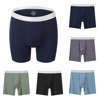 

2019 New arrived US size Long style Men Boxers Long Edition Underwear Brand Boxer Bamboo Fiber Breathable Under wear