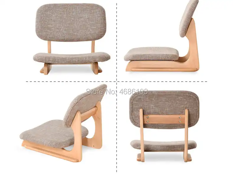 High Quality Strong Japanese Chair Meditation Chair Tatami Floor Chair Seating With Back Support For Living Room Furniture