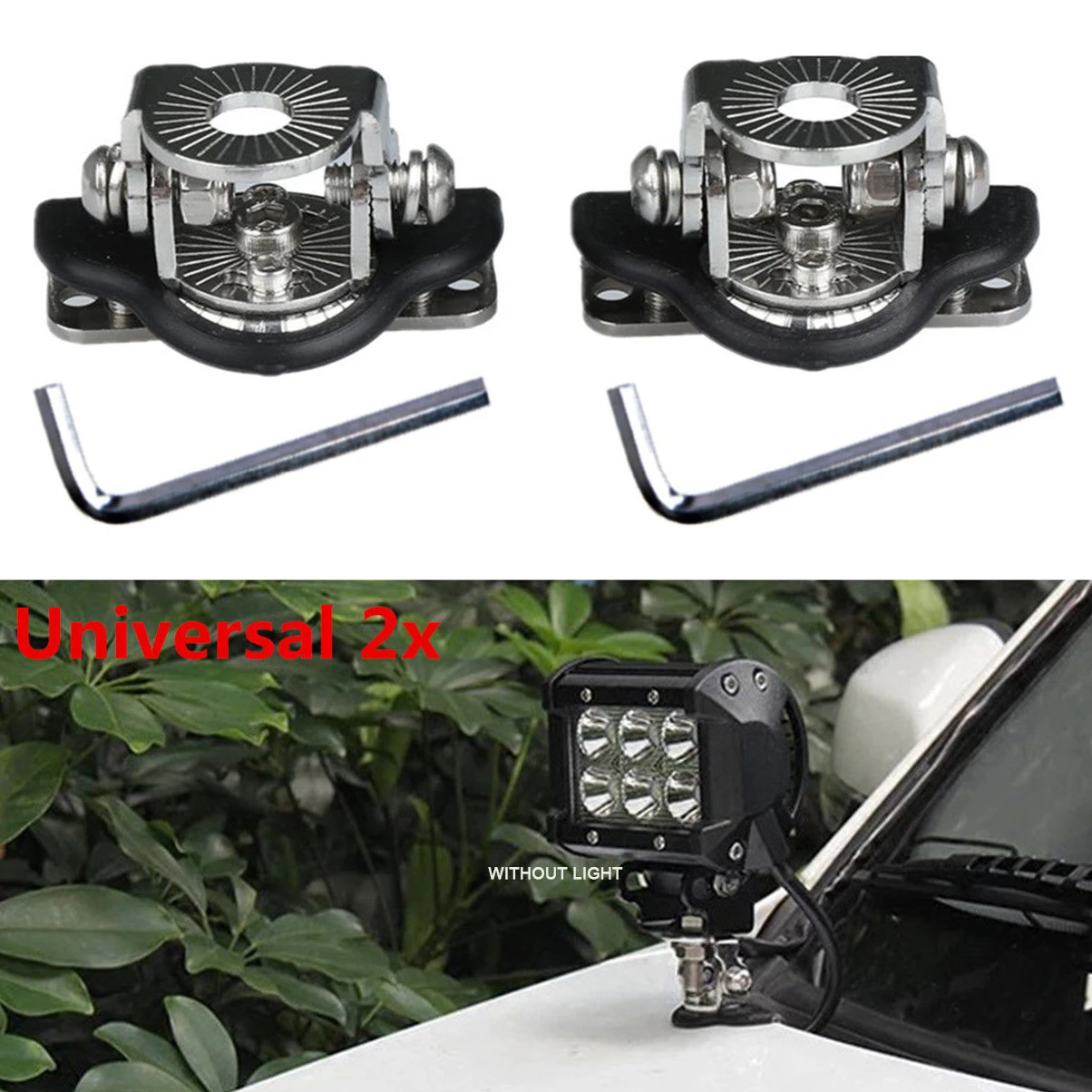 Universal Mounting Brackets for Car Auto Offroad Excavator Truck Sedan Saloon Off Road Hood Engine Cover Bonnet Stainless Steel