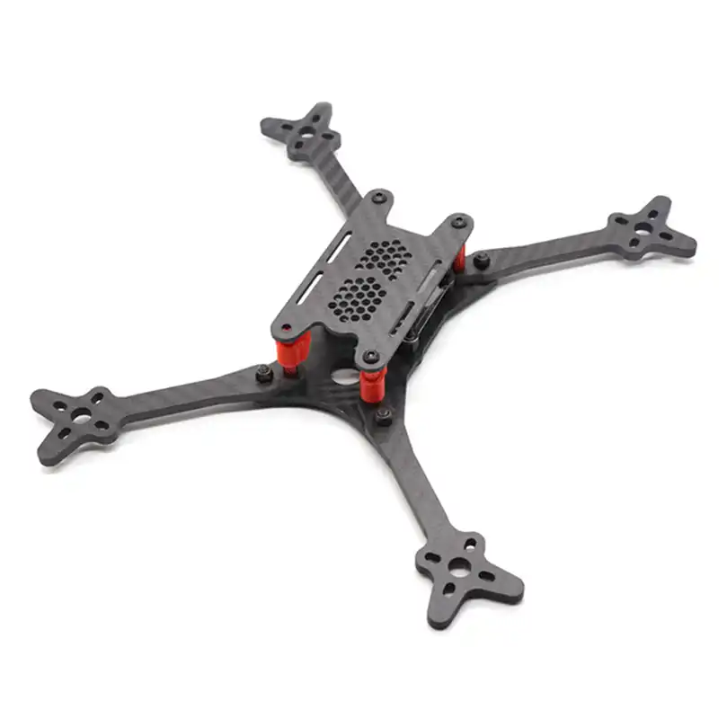 hskrc twe210 210mm wheelbase 4mm arm 3k carbon fiber x type fpv racing frame kit for rc drone