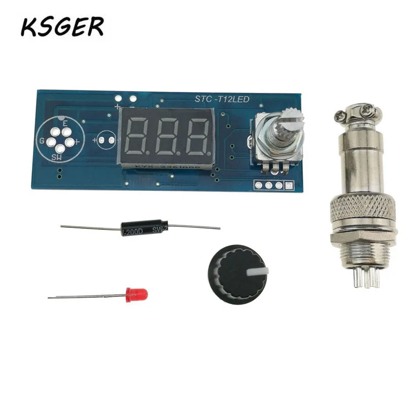 

New T12 STC LED Electric Unit Digital Soldering Iron Station Temperature Controller DIY Kit for HAKKO T12 LED Vibration Switch