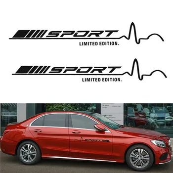 

2pcs left and right side car Door Stickers Vinyl Decal Sticker for Mercedes Benz W204 W205 C63 C117 W176 A45 CLA45