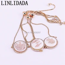 Новое поступление 10 шт. очаровательные круглые соединители браслет, прозрачный CZ кубический цирконий микро проложить браслеты из ракушек