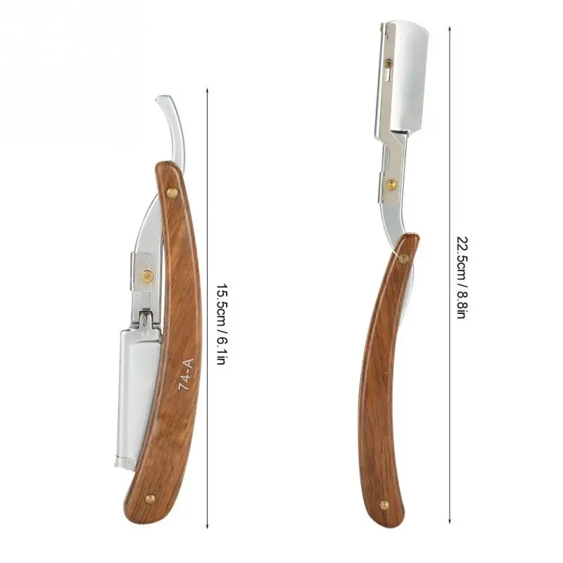 Прямые Бритвы складной бритья ножи для мужчин's прямой бритвенный станок деревянной ручкой Салон Парикмахерская мужчин ручной бритвы 5