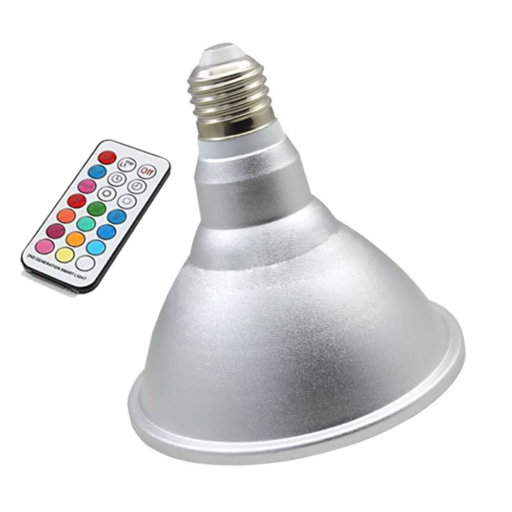 

E27 Colorful Color Changing Wireless Remote Control Spotlight RGB LED Light