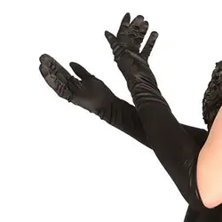 Женские Длинные атласные перчатки осень-зима бархатный оперный костюм Вечерние Выпускные женские перчатки