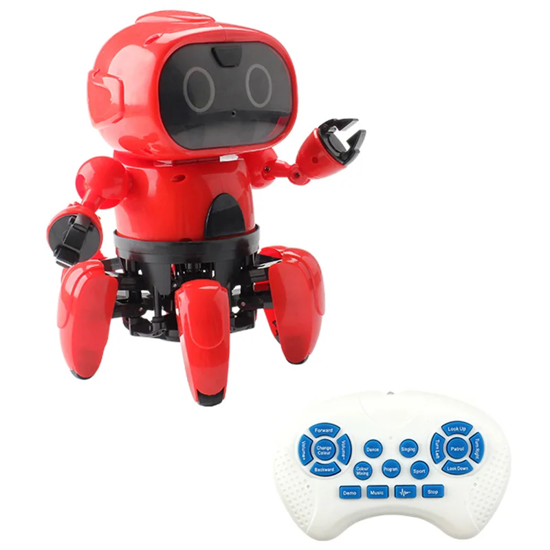 

MoFun 991 Intelligent Programming 6-Way Remote Control Robot 5 Modes Voice Control RC Robot Learning Toys For Kids Birthday Gift
