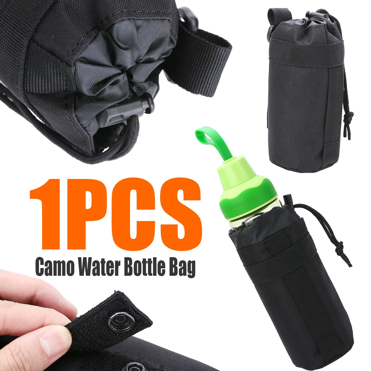 1Pcs 600D Oxford Cloth Camo Water Bottle Pouch Bag Water Bottle Bags