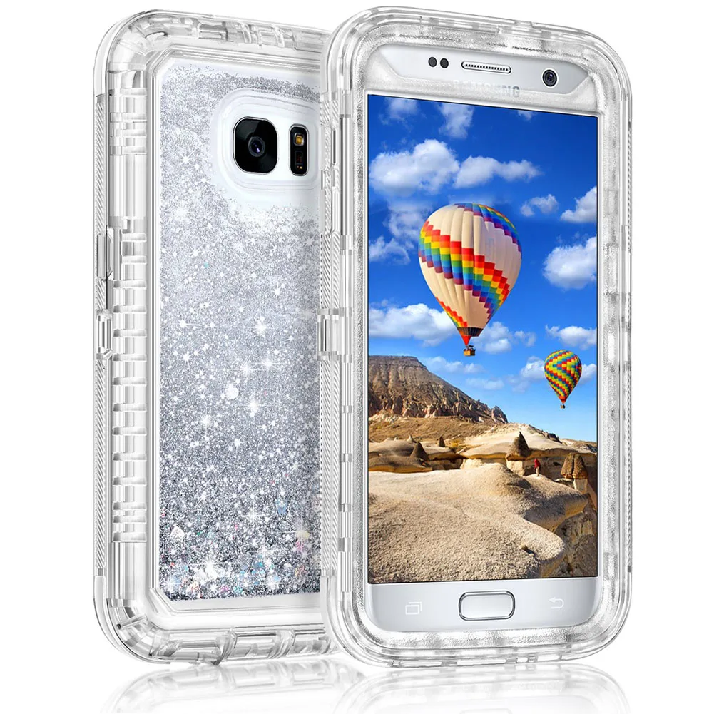 Для samsung S10e S10 плюс HEAVY DUTY 360 с сияющими блестками поток жидкости чехол 3D блеск