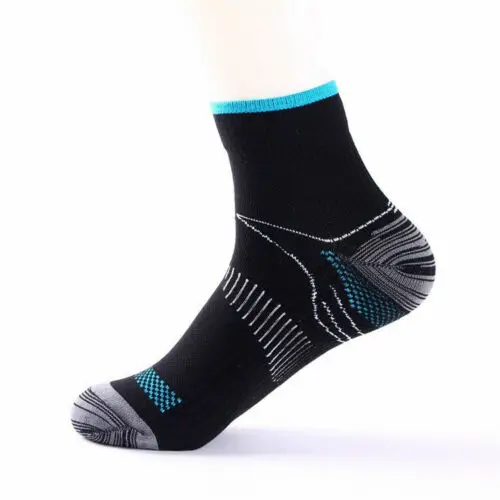 

1 Pair Cycling Socks Mens Compression Plantar Fasciitis Relief Foot Fatigue Heel Pain Support Ankle Socks calcetines ciclismo 30