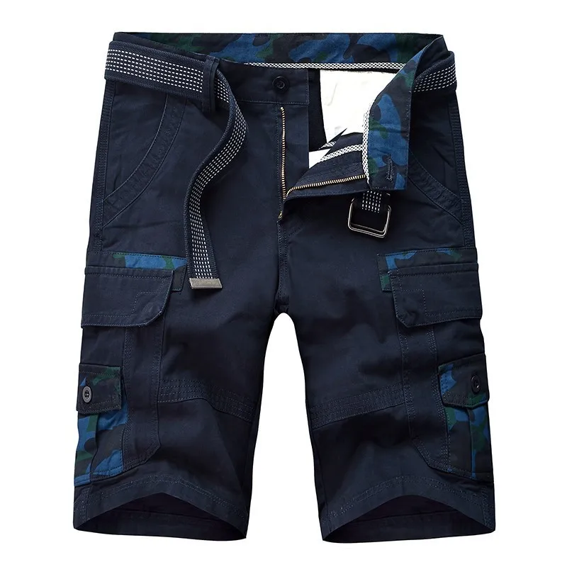 

Men 2020 Summer New OutWear Casual Belted Cargo Shorts Men 100% Cotton Military Multi Pocket Fashion Shorts Men Plus Size 38