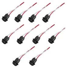 Горячая 10x лампа база держатель лампы гнездо стекло база лампа Разъем DIY T10 W5W 168 194 черный