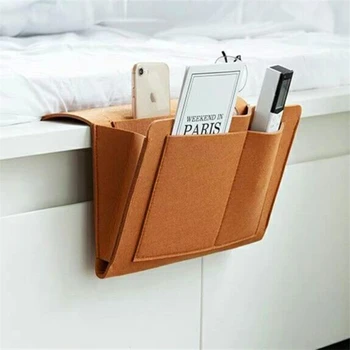 

Felt Purse Cosmetic Bed Sofa Storage Travel Bag Home Closet Organizer Folding Wardrobe Organizer Office Desk Makeup Organizer