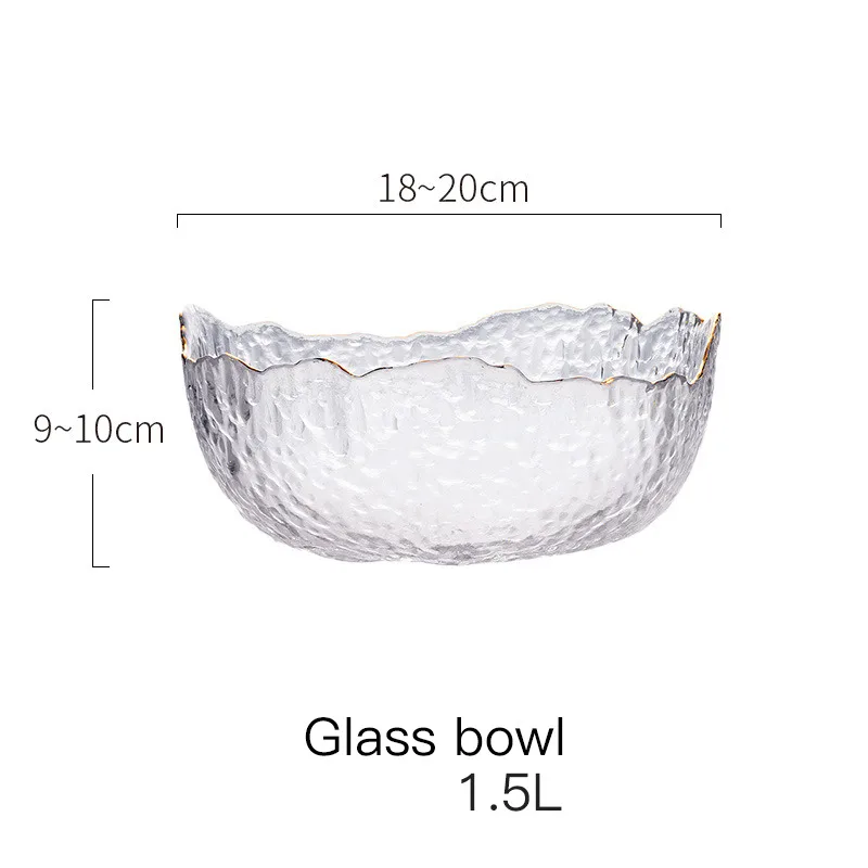 Европейский стиль золотой стеклянный шар овощи фрукты салатник стекло оригинальность Молоток формы десерт чаша