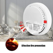 9V Батарея работает фотоэлектрический дымовой пожарной сигнализации светодиодный светильник мигает и звук Предупреждение дыма детектор сигналов тревоги для дома и школы отеля