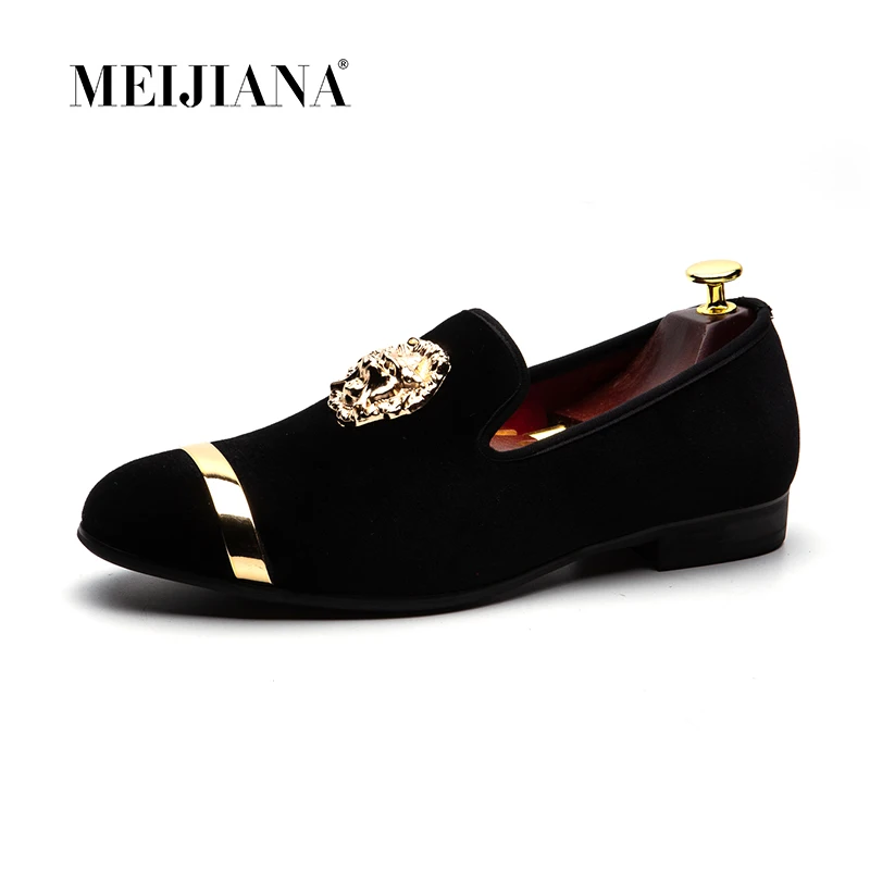 MEIJIANA 2018 New Big Size Men's Loafers Slip on Men Leather Shoes Luxury Casual Fashion Trend Brand Men's Shoes Wedding Shoes