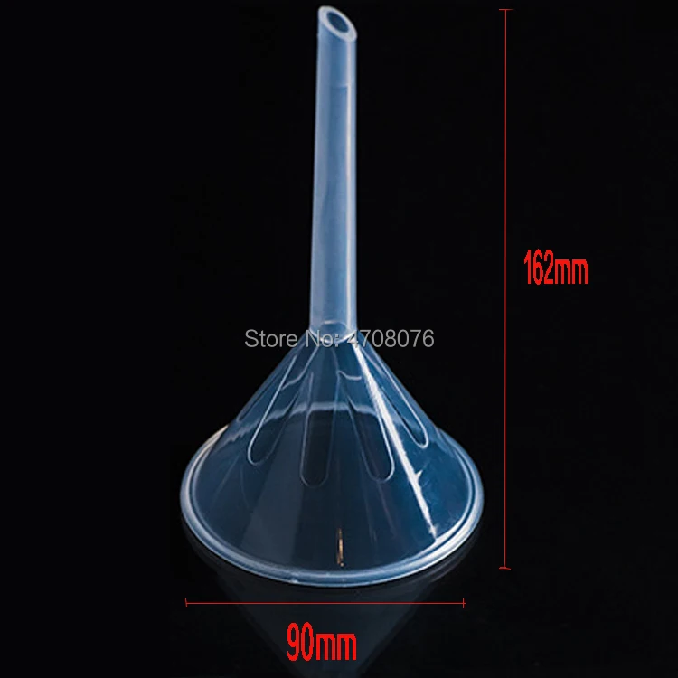 

PP funnel Plastic lab filter funnel food grade transparent cone shape for laboratory kitchen garage 90mm opening 5pcs/pack