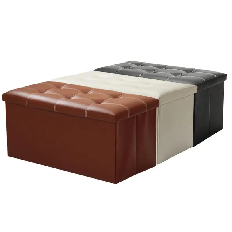 

Piercing Extra Large PU Storage Stool Sofa Box 76*38*38cm Footstool Folding 76*38*38cm European And American Style