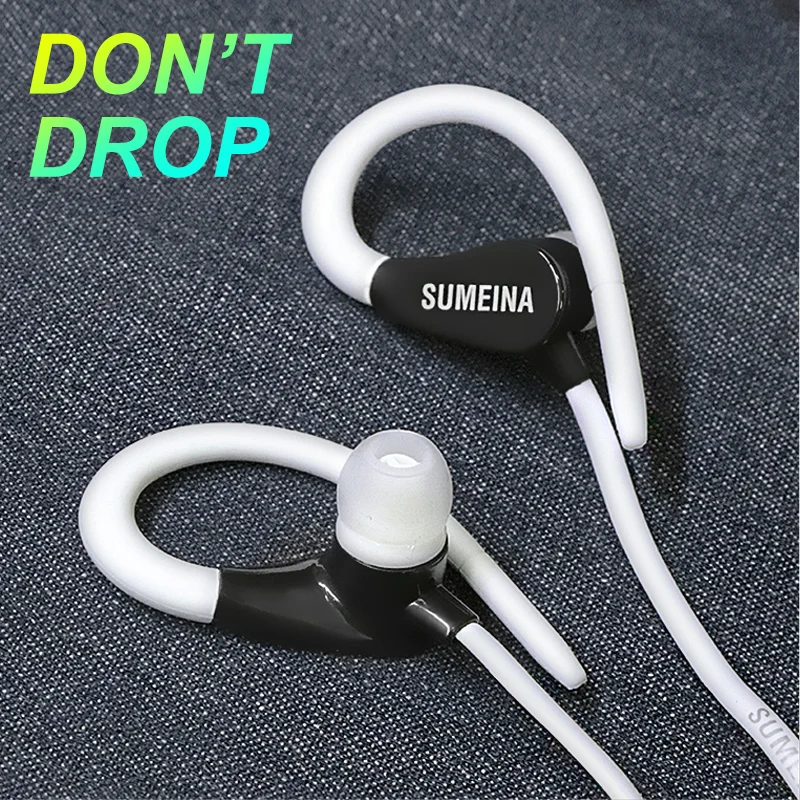 Wired earphone With Microphone Sport Headphone 3.5mm Universal For Android iphone Xiaomi Headset Portable Neckband Not Bluetooth