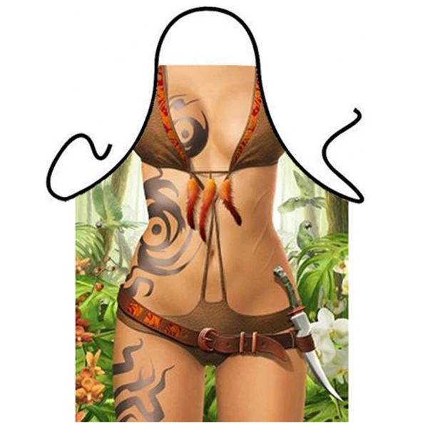 3D Funny Aprons Sexy Naked Man & Women Apron Dinner BBQ Party Cooking Apron Adult Baking Accessories Funny Gifts For Men CS271