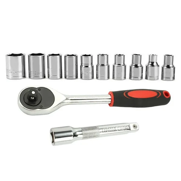 

12pcs 1/2 Inch Wrench Socket Set Hardware Chrome Vanadium Steel Repairing Tools Kit Socket Ratchet Wrench Spanner Tools Kit
