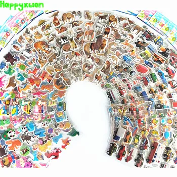 

Happyxuan 36 sheets 3D Kawaii Puffy Stickers Cars Cartoon Wild Animals Dinosaurs Toys for Boys Kids Rewards for Teachers School