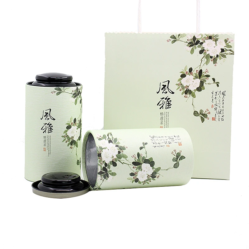 

Xin Jia Yi Packaging Craft Paper Box Green Tea Package Box Set Special Shape Lid Chinese Style Wedding Party Paper Gift Bag Box