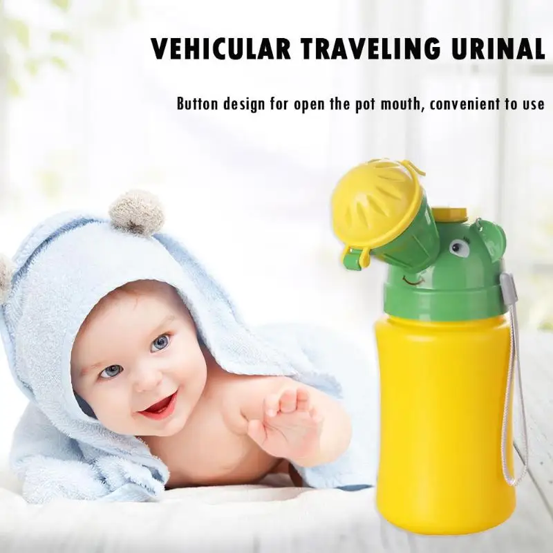 Yellow Collapsable Travel Potty for Boys and Girls Potty Training for Toddlers Kids Camping Car Travel Portable Travel Potty Training Urinal for Kids