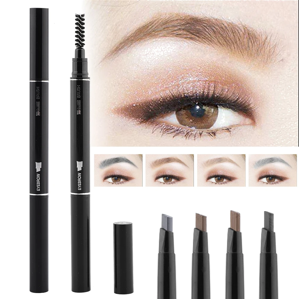 

Eyebrow Pencil 2 Packs, Waterproof Smudge-proof Brow Pencil with Brow Brush a