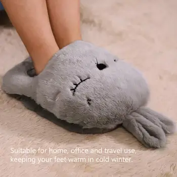 

USB Electric Foot Warmer Heating Pad Detachable Washable Rabbit Electric Heating mat Slipper Shoe for Winter Office Home