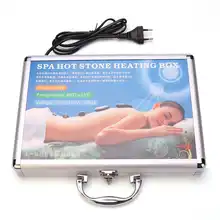 220 В 60 Вт массаж спа горячие камни нагревательный ящик Нагреватель Теплее боли в спине базальт тела боли Акупрессура здоровье Релаксация