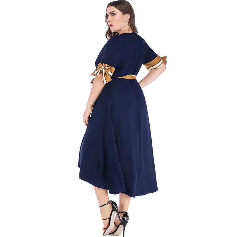 Шифоновые платья макси элегантные офисные женские большие размеры 4XL Boho Aline с