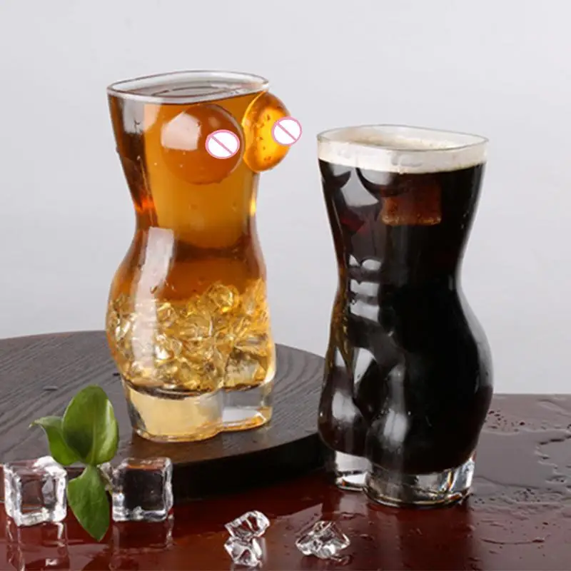 

Men'S And Women'S Personality Human Body Shape Transparent Glass Beer Mug Body Cup Drink Cup Bar Nightclub Wine Glass