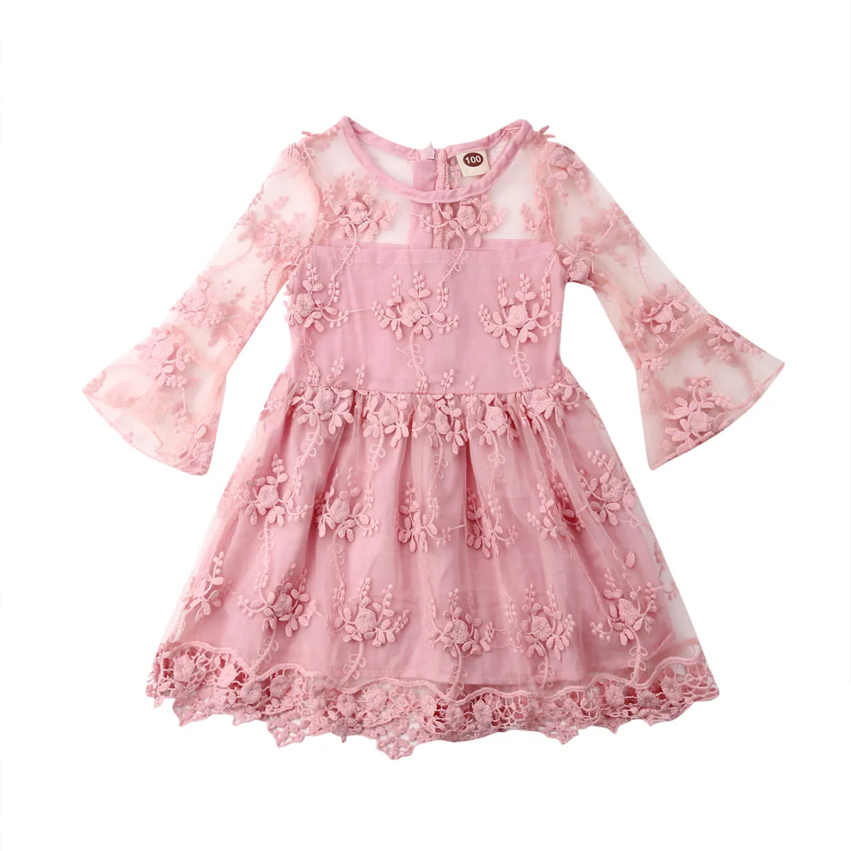 

2019 Summer Flower Girl Lace Dress Tutu Princess Patchwork Pageant Costumes for Kid Birthday Spring Party