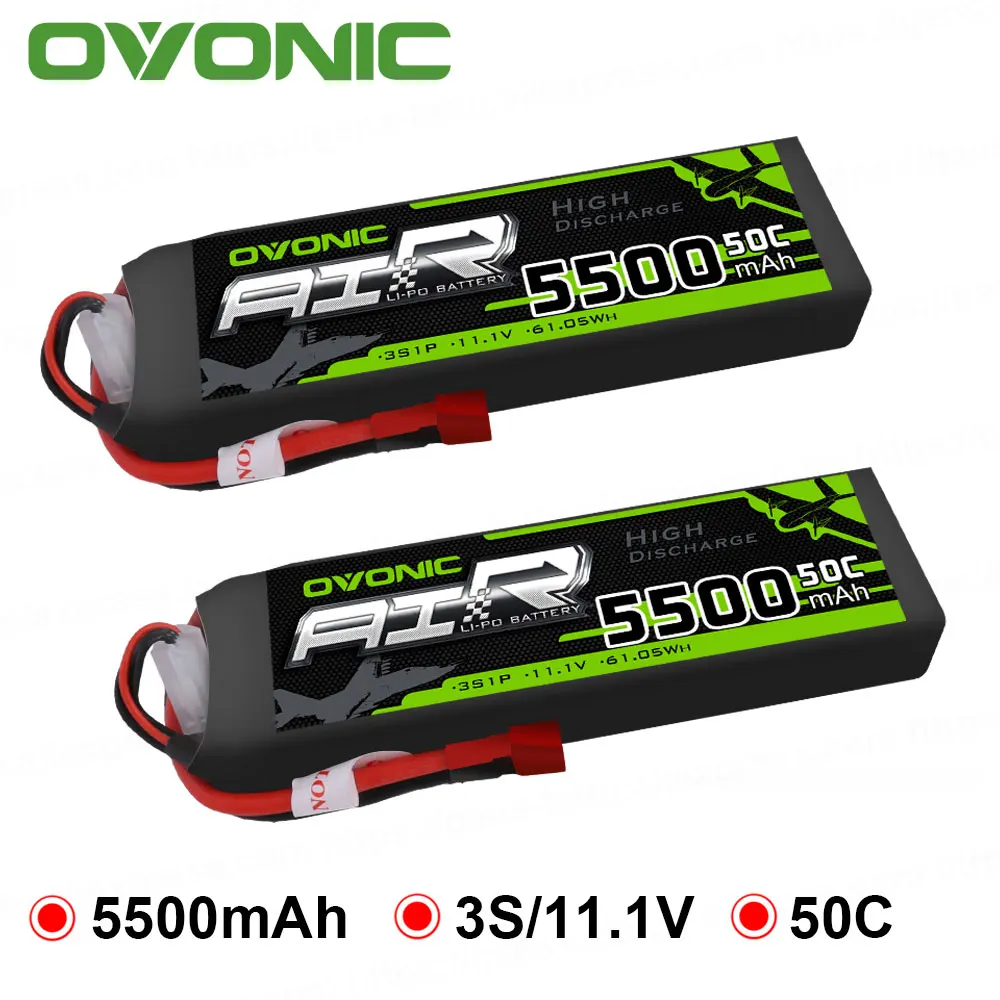 2X ovanic LiPo Battery Pack 5500 мАч 11 1 В 3S 50C Deans XT60 штекер для Erevo VXL 2 0 автомобилей Heli Quad
