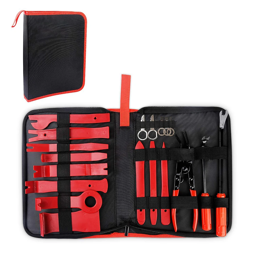 

19pcs Car Door Panel Trim Removal Tool Audio Radio for Installation and Remover Strong Nylon Pry Tool Kit