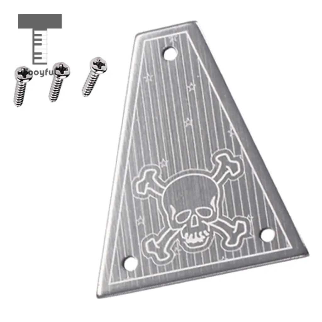 

Tooyful Truss Rod Cover Plate with 3 Pcs Mounting Screws for Jackson Electric Guitar