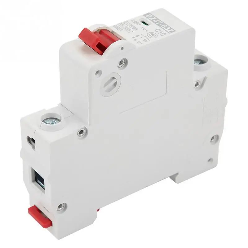 DZ47 63Z 1P 10A DC миниатюрный выключатель утечки воздуха переключатель