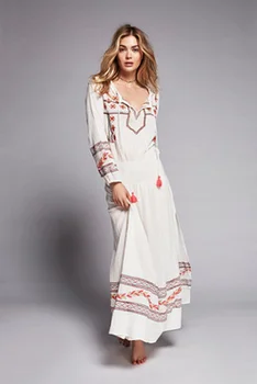 

Bohemian embroidery light through the dress
