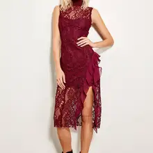 Trendyol/кружевное платье с оборками TPRAW19FZ0429