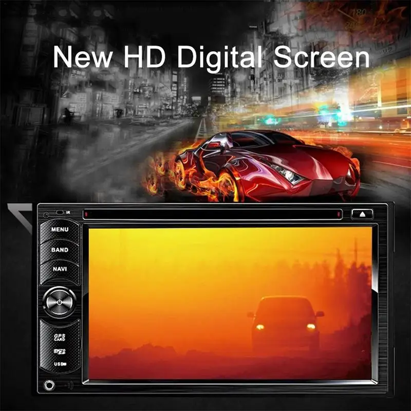 

6.2" 2 Din Car Stereo DVD Player GPS Navigation Bluetooth Radio USB/SD /FM Support GPS Navigation Function Hands-free Calls