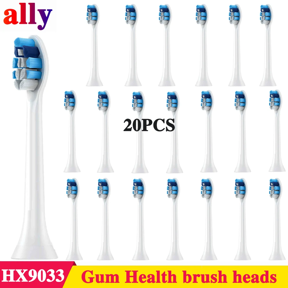 

20pcs Toothbrush Heads Replacement for Philips Sonicare Electric Tooth brush ProResults Plaque Control Gum Health HX9033/64